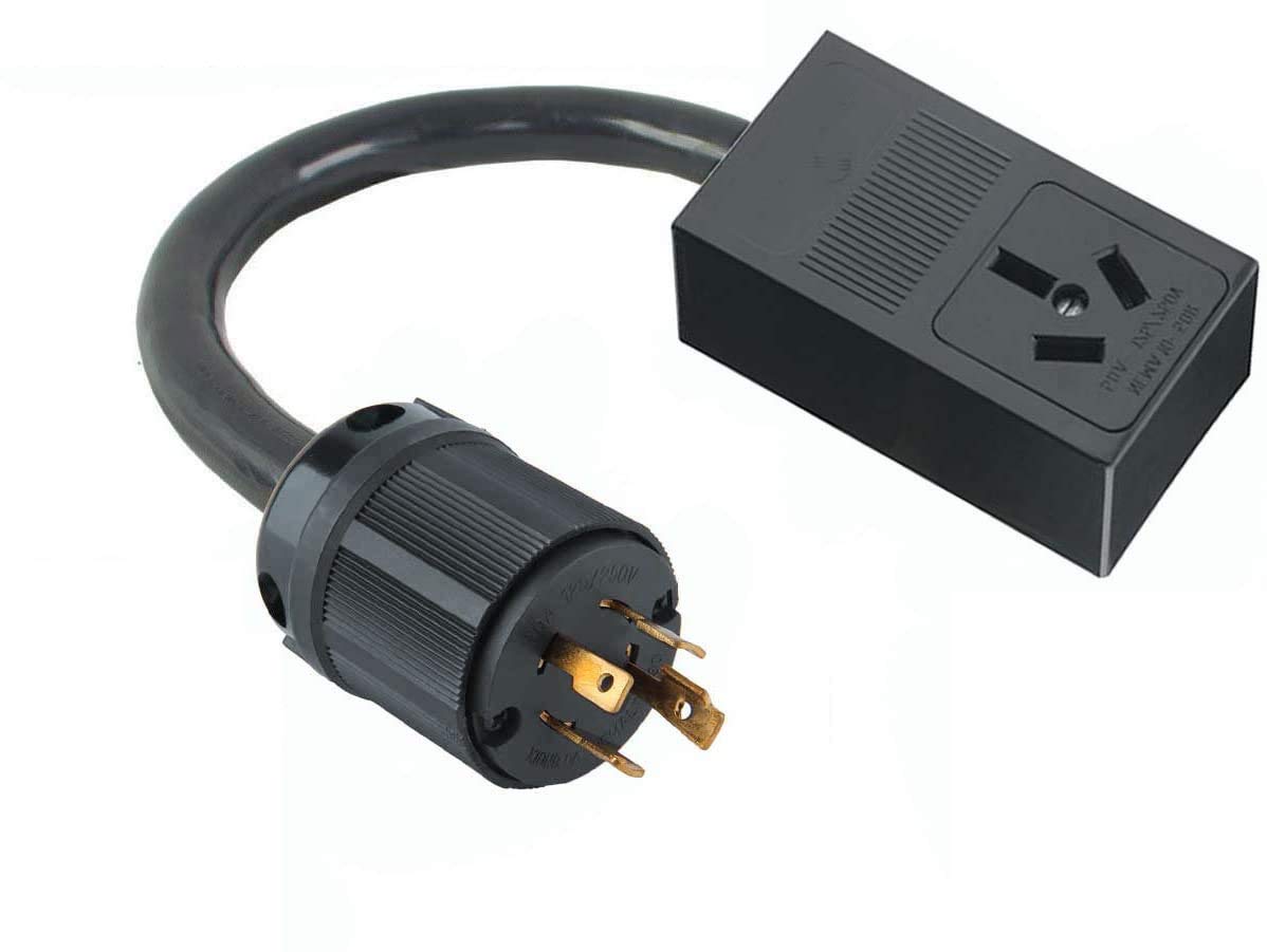 GENERATOR L14-30P 4-PIN MALE TWIST LOCK PLUG to 10-50R 3-PRONG RECEPTACLE  250V NEMA POWER CORD ADAPTER - - Amazon.com