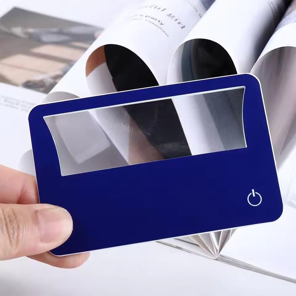 VIDI Credit Card LED Newspaper Maps Loupe Lens Reading Magnifiers Magnifier Sheet Magnifying Glass