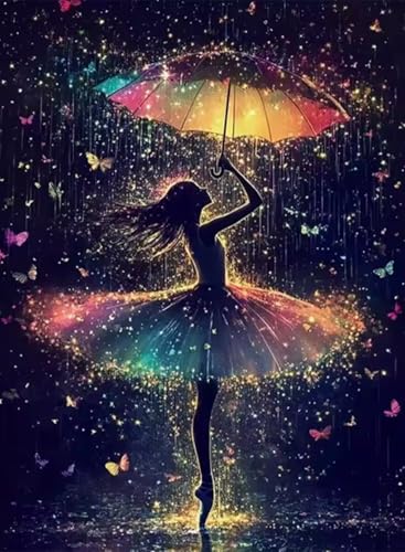 AIBOERL Diamond Art Kits for Adults,Girl 5D Diamond Painting Kits for Adults Beginners,DIY Full Round Drill Diamond Dot Painting Gem Art Kits for Adult, Home Wall Decor 12x16Inch