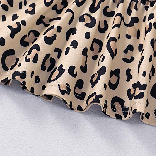 NZRVAWS Toddler Girls Clothes 18 Months Baby Girl Outfit Infant 24 Month Clothing Leopard Shirt Tops Denim Ripped Jeans Long Pant Set