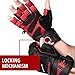 Crown Gear Weightlifting Gloves for Gym Fitness Crossfit Bodybuilding - Workout Weight Lifting Gloves for Men & Women - Dominator X Leather Crossfit Training Gloves Wrist Support Wraps (L)