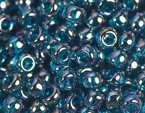 Japanese Rockabilly Beads Shiny Turquoise Blue 2.2mm.11/0 100g, 2,2 mm