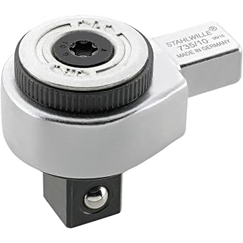 Stahlwille 58250010 Fine Tooth Ratchet Insert, for 1/2" Sockets, 60 Teeth for Precise Work, Fits 9x12mm Wrenches, 100 Nm Max Torque, Reversible, Made in Germany.
