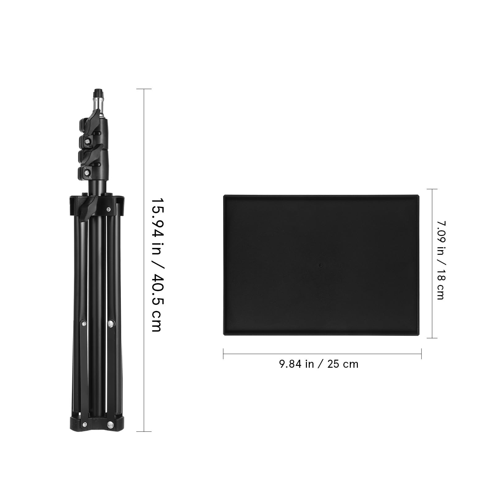 Mipcase Treppiede per Proiettore Asta Telescopica e Supporto Vassoio, Regolabile in Altezza, per Home Theater e Eventi Dj