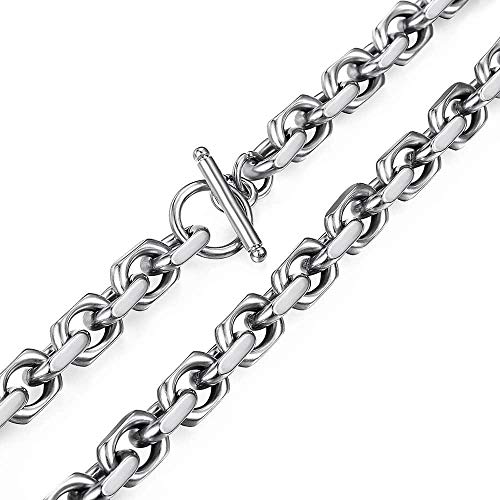 Trendsmax Stainless Steel Necklace Cable Rolo Link Chain Necklace For Mens Womens Stainless Steel 20 Inch #TOP6