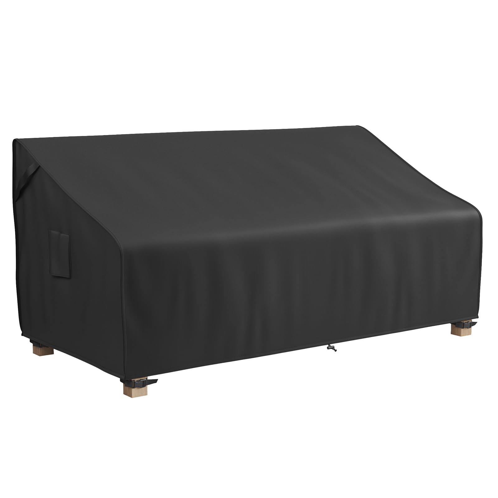 MR.COVER 3-Seater Outdoor Couch Cover Waterproof, Patio Furniture Cover for Sofa, Heavy Duty Outdoor Sofa Covers, Polyester &amp; Double-Stitched Seams, Fits up to 72" W x 32" D x 35" H, Classic Black