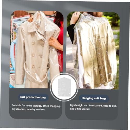 30pcs Clear Garment Bags Transparent Suit Covers for Closet Storage Reusable Clothing Protectors for Coats Jackets Dresses and Uniforms3
