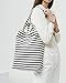BAGGU Duck Bag Canvas Tote, Essential Everyday Tote, Spacious and Roomy, Stripe (2018)
