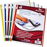Sheet Protectors Color-Coded Edges 8.5 X 11 Pack of 100 (Assorted)