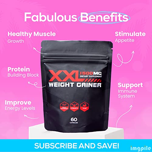 Gluteboost-ThickFix-XXL-1500mg-Curve-Muscle-Builder-for-Women-Natural-Weight-Gainer-Protein-Support-Weight-Gain-Pills-and-Curve-Enhancing-Supplement-Protein-Powder-Capsule-1-Month