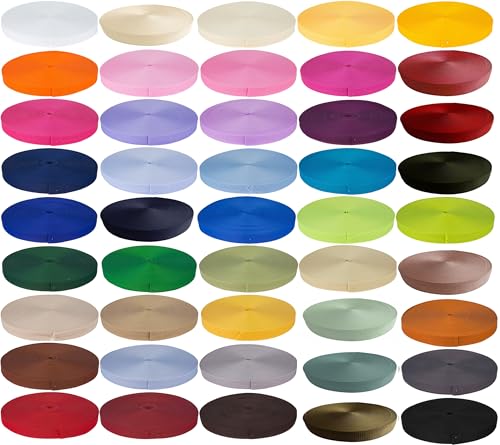KBBB Gurtband 2m oder 5m lang – 50 Farben Breiten: 10mm 15mm 20mm 25mm 30mm 40mm 50mm Polypropylen