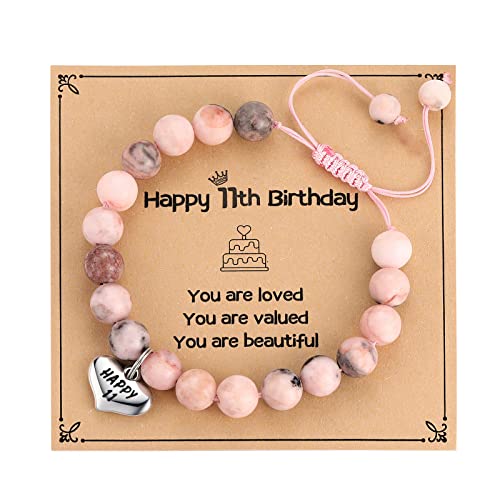 Image of MIXJOY Happy Birthday Gifts for Women, Birthday Braided Beads Bracelet Gifts for Turning Age Daughter Granddaughter Niece