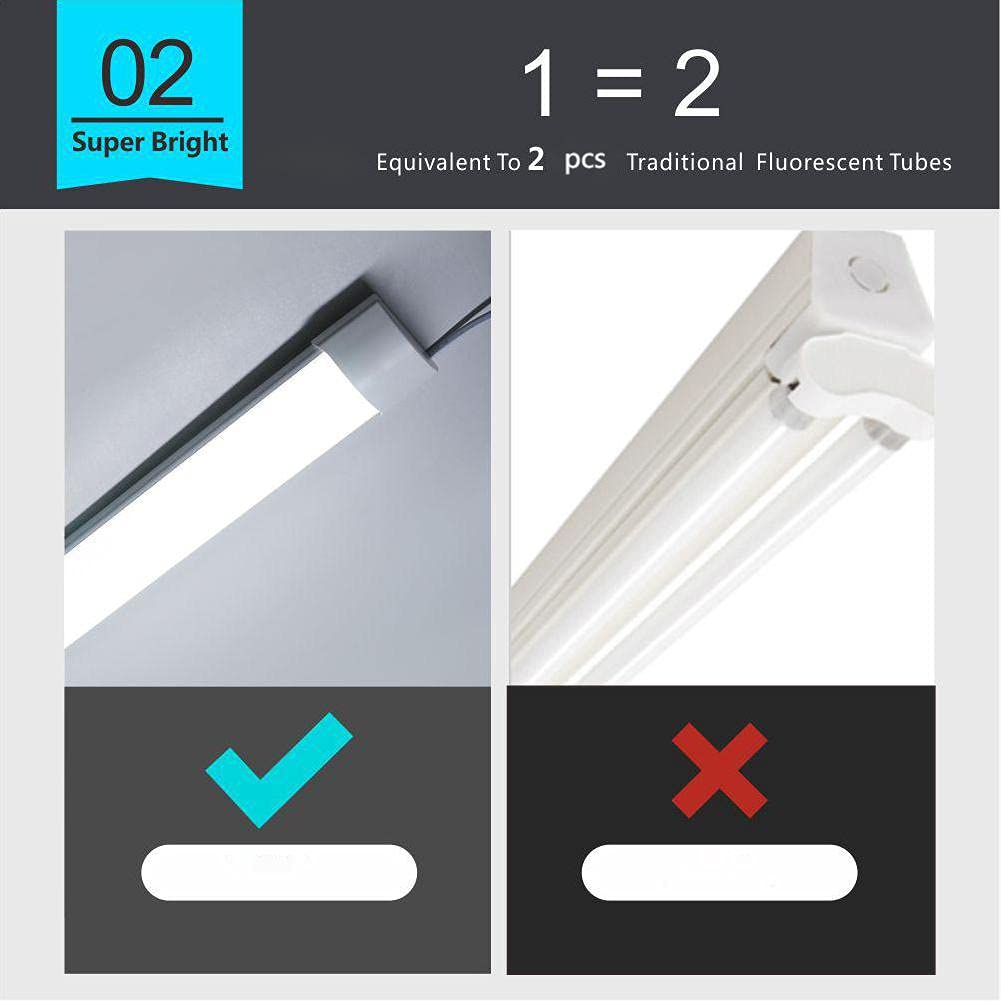 LED buis 120 cm (2 stuks), kelderlamp 34 W, 3750 lm, 3CCT (3000K/4000K