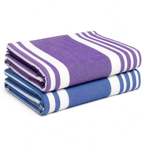Image of Yaanthiv's Premium Bath Towels, Pack of 5 Cotton Towel Combo (Standard, 5), 300 GSM, 78 CM X 154 CM, Washable and Quick Dry Towels /Washable, Light Weight, Fast Absorbing (2, Violet Blue)