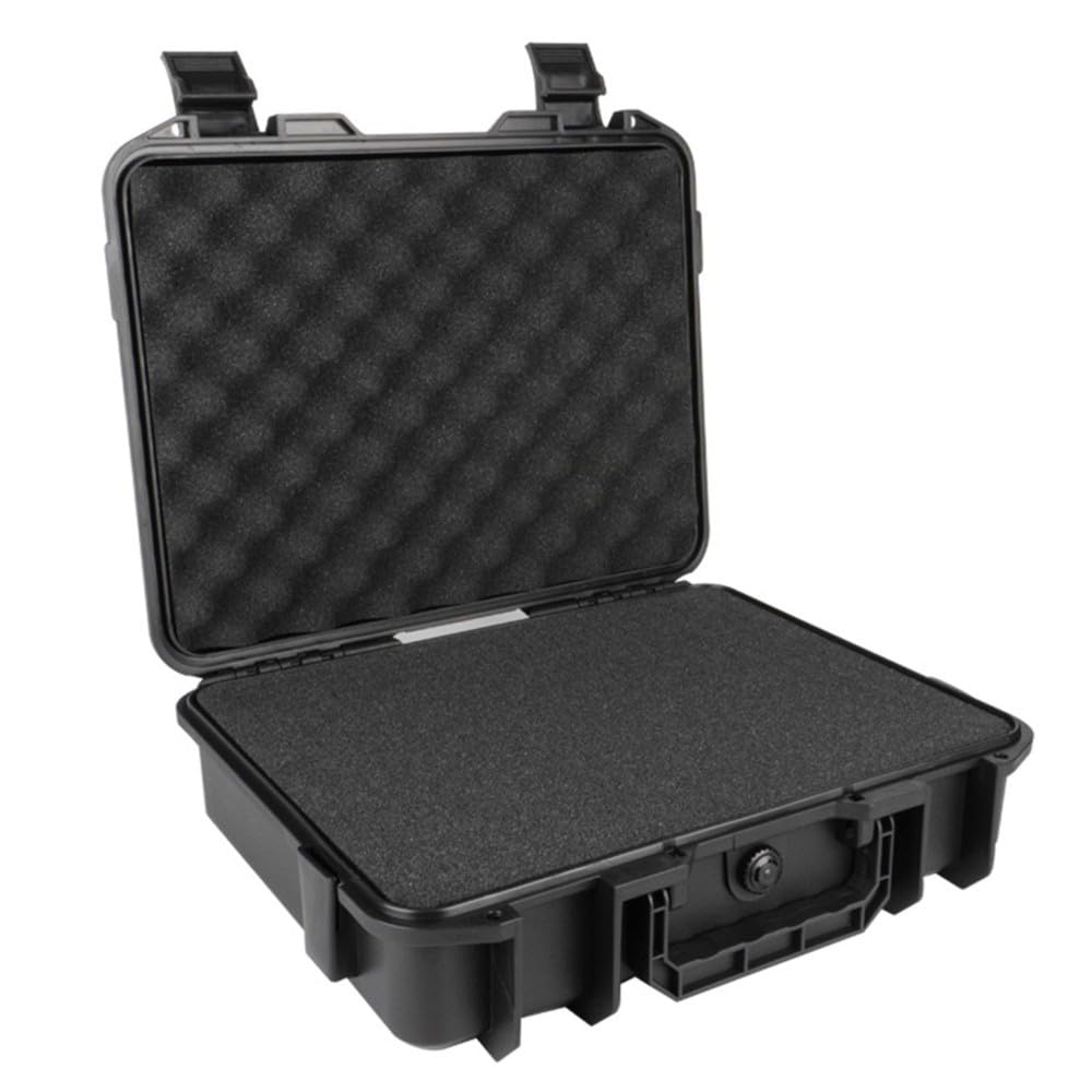 Aundhegrtt Waterproof Portable Hard Toolbox with Pre-Cut Foam Insulation, Safety Protectors Case
