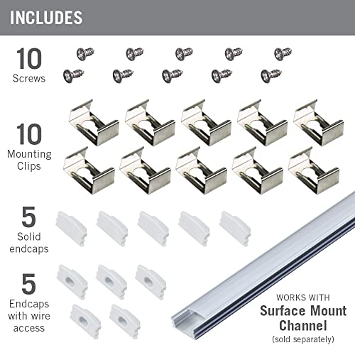 Image of Armacost Lighting 960000 Surface Mount LED Tape Light Accessory Pack - White