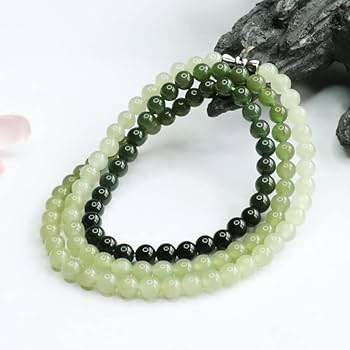 Amazon.com: 和田玉碧玉渐变色项链手链珠串珠宝饰品2042908