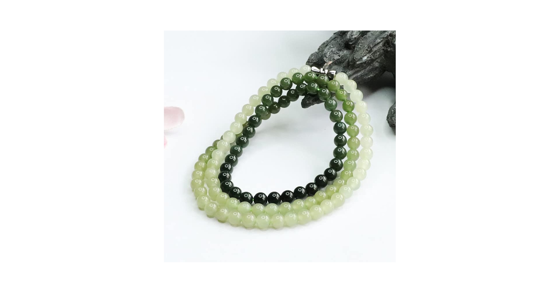 和田玉　【新品　未使用】 Amazon.com: 和田玉碧玉渐变色项链手链珠串珠宝饰品2042908