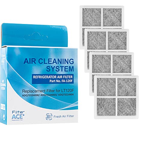 ACE+ FA 120F | Filtro de aire para frigorífico compatible con LG Pure N Fresh ADQ73214405 ADQ73214404 ADQ73214408 LT120F Sistema antibacteriano antiolor Pur Air (4 unidades)