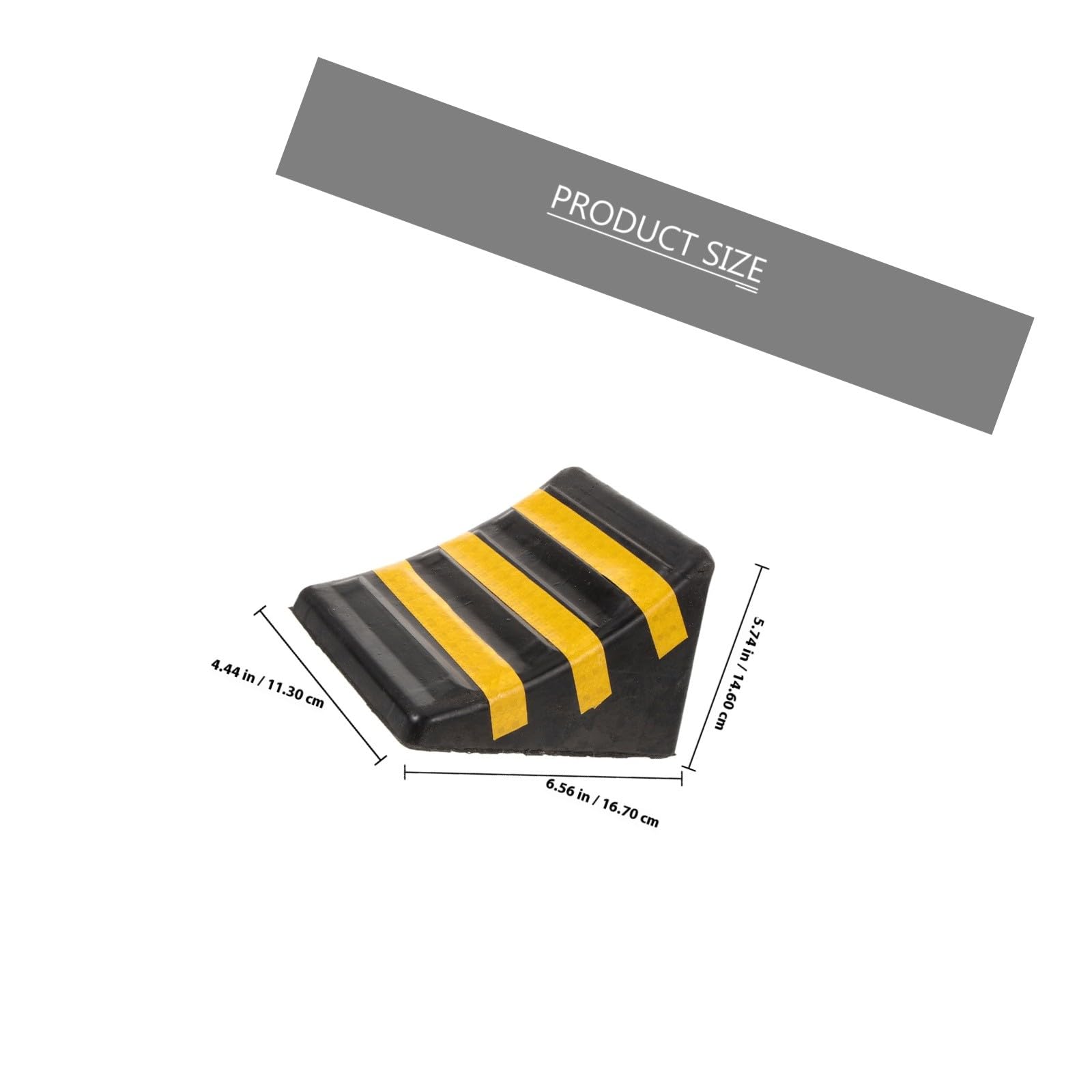 Calzo de Goma Portátil para Ruedas Negro, Bloque Antideslizante para Vehículos Recreativos, Accesorio Profesional para Reparaciones y Aparcamiento de Remolques