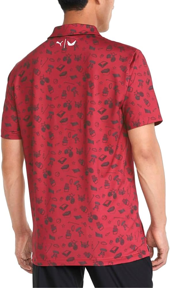 pumagolf Men's Standard Volition Block Party Polo, Ski Patrol-Quiet Shade, Medium