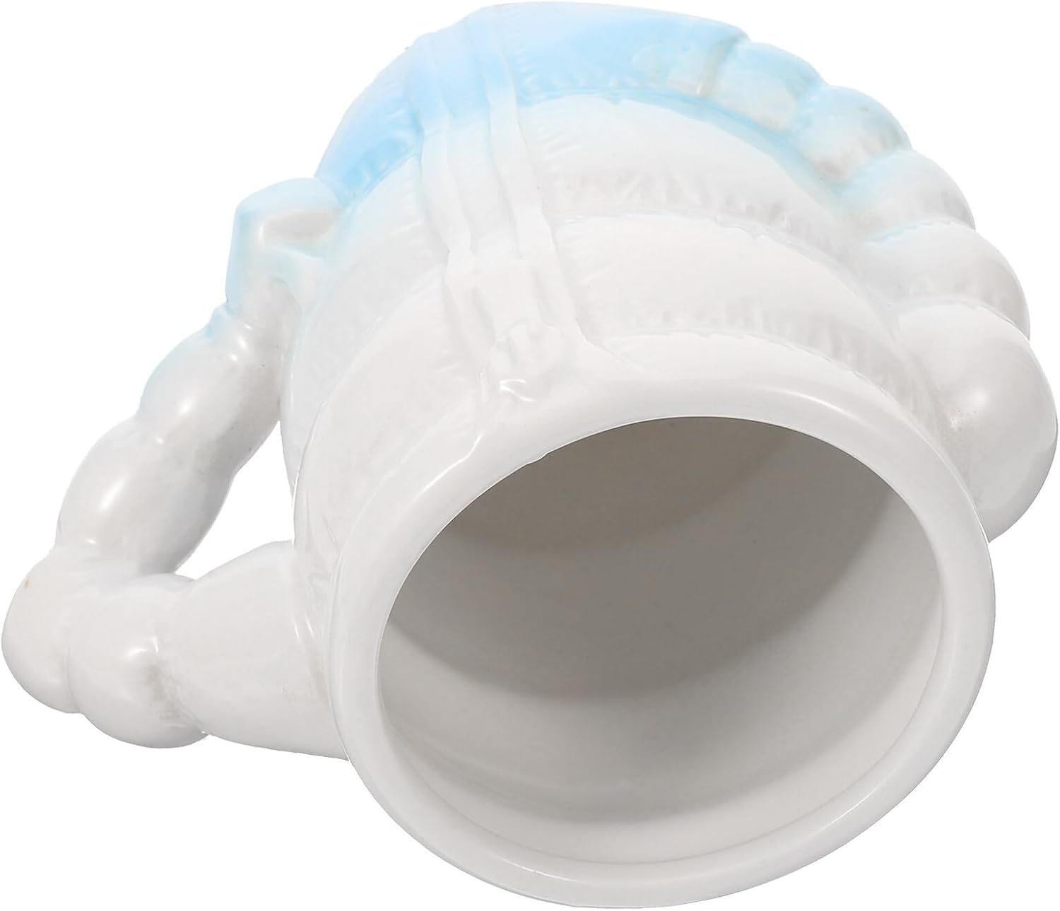 Ceramic Shaving Bowl for Men Blue Reusable Shave Cup Quick Lather Soap Bowl Household Shaving Accessory