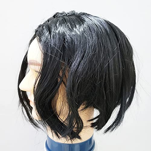 Costumes Men's Dirt Black Wig + Moustache Halloween Cosplay Costume Black Wig Set, 53cm - Image 2