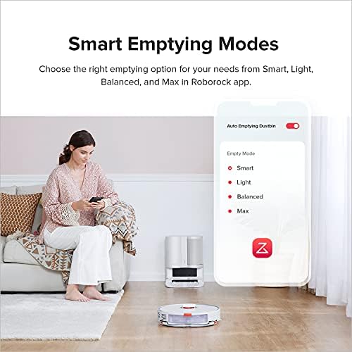 Roborock Auto-Empty Dock, Automatic Dust Collection, 3L Dust Bag Holds up to 60 Days of Dust, App-Controlled, Suitable for Roborock S7, S7 MaxV Robot Vacuum, White