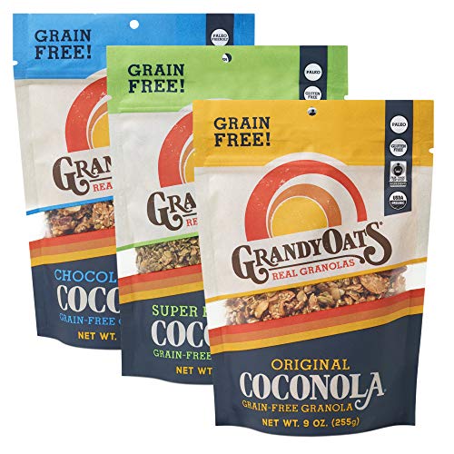 GrandyOats Grain Free Granola | Variety Pack Coconola | Certified Organic, Gluten Free