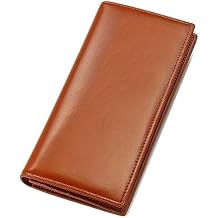 Genuine Leather Long Wallet Unisex Card Holder Oxhide Multi Functional Pack Clutch Bagwhite-Patch five-pointed star4