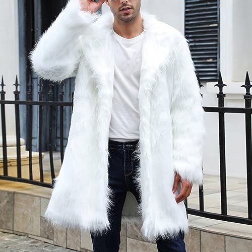 【muguet】shaggy long coat / white MUGUET Shaggy Long Coat