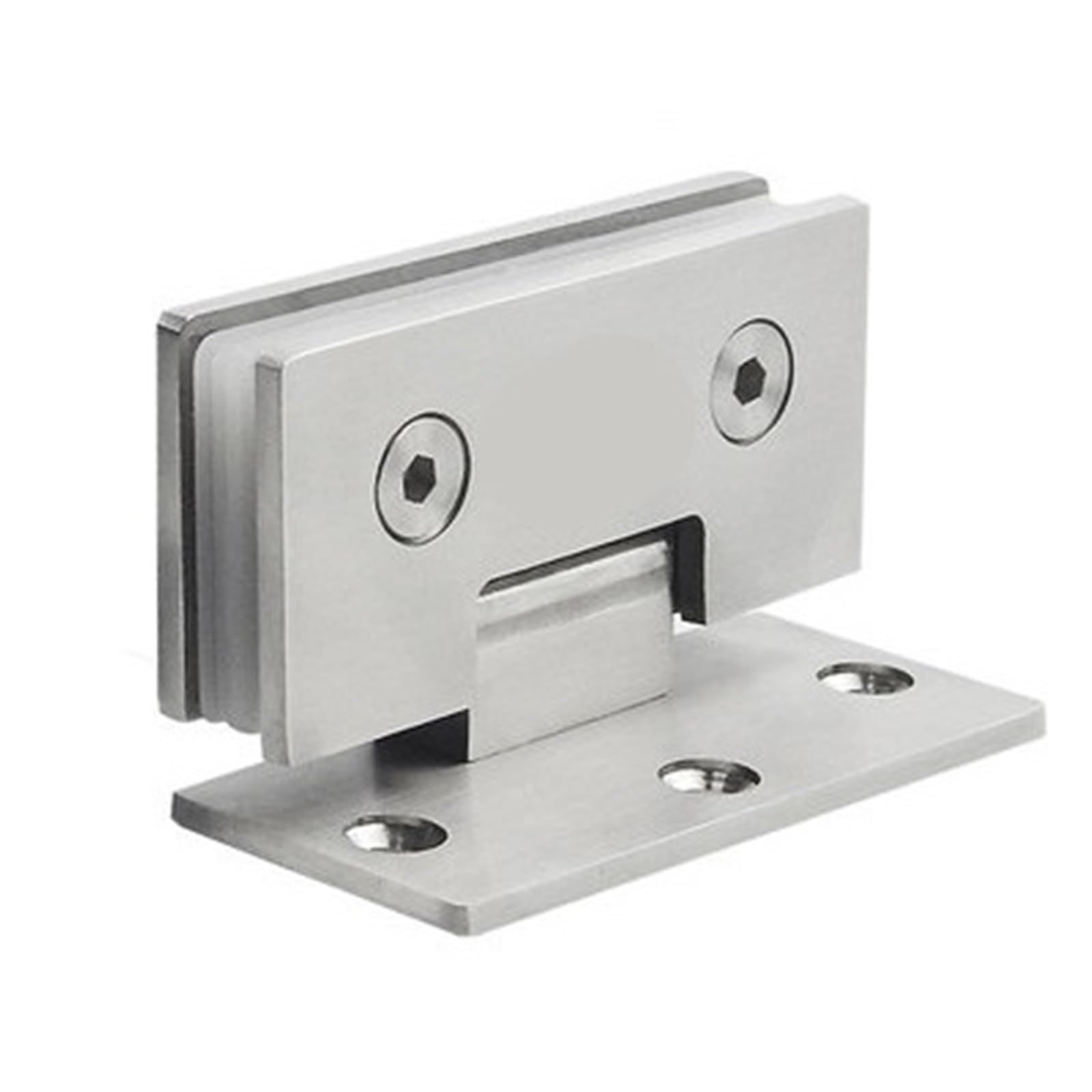Cnyuon Silver Stainless Steel Bathroom Glass Door Frameless With Cabinet Hinge Folding Hinger For Glass Door(Silver)