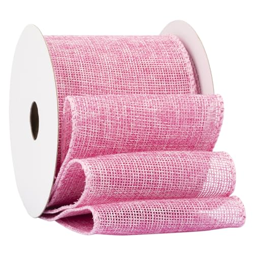 Fondersy 9-Meter Coreopsis Burlap Ribbon Wired Burlap Ribbon, 75mm Width for Gift Wrapping Floral Arrangements, Wreath Making