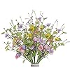 6 pcs easter flower decorations 17 inches easter egg floral eggs picks with daisy wildflowers for floral arrangements table centerpiece vase spring decorations  urban country home decor