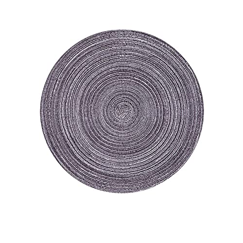 ROBAUN 4 sztuk/zestaw okrągłe ramie podkładki non slip stołowe maty kuchenne akcesoria dekoracji domowa płyta górska mata (Color : Gray, Size : L)