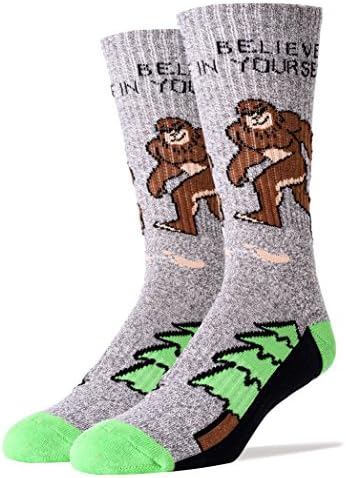 ooohyeah Men's Funny Athletic Crew Socks, Colorful Novelty Sport Training Socks, Comfort Performance Socks, Size 8-13