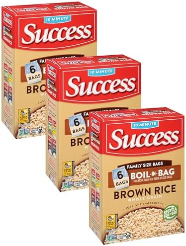 Amazon.com: Success Boil-in-Bag Rice, Brown Rice, Quick and Easy Rice ...