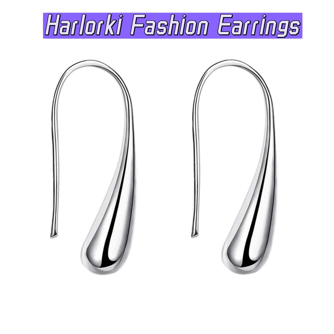Other Stories teardrop stud earrings in silver