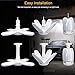 LED Garage Lights, Deformable Garage Ceiling Lighting 5500LM, 60W E26 / E27 Lamps with 4 Adjustable Panels for Garage, Workshop, Warehouse, Workbench, Barn, Warehouse, Full Area, Basement