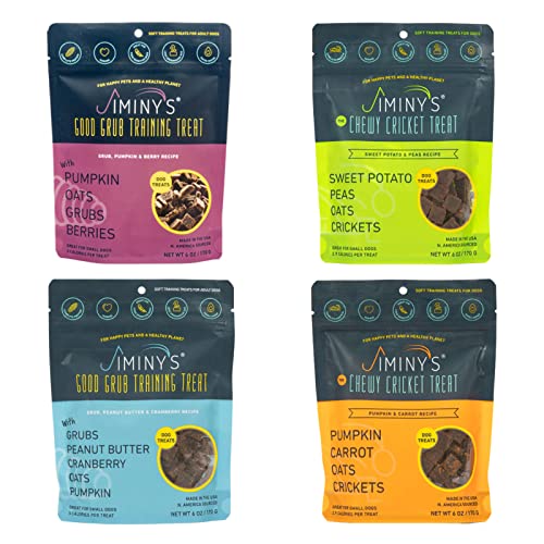 Jiminy's Cricket Treats Chewy Hypoallergenic Dog Treats, 100 Made in