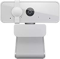 Lenovo 300 FHD Webcam 1080p: 95° Wide Angle, 360° Rotation, Dual Mics & Privacy Shutter for Remote Work, Streaming