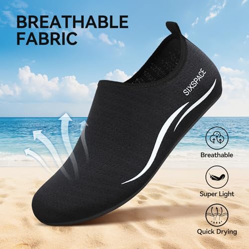 Image of Sixspace Water Shoes for Women Men Aqua Socks Swim Shower Beach Barefoot Pool Quick-Dry Non Slip Lake Surf