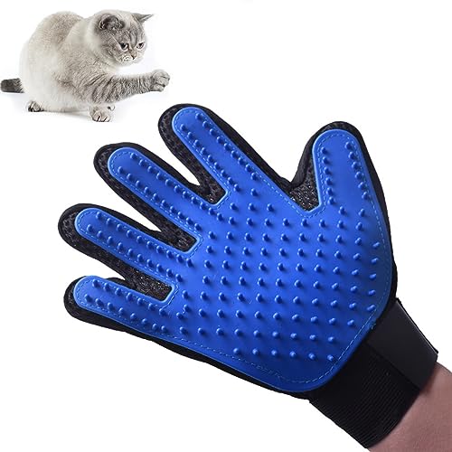 Fellpflege Handschuh,Waschhandschuh für Katzen Katzenhandschuh Bürste aus Silikon,Katzenbürste,Hundebürste,Pflegehandschuh für Haustiere,Premium Massage Handschuh für Deshedding, Baden und Massieren