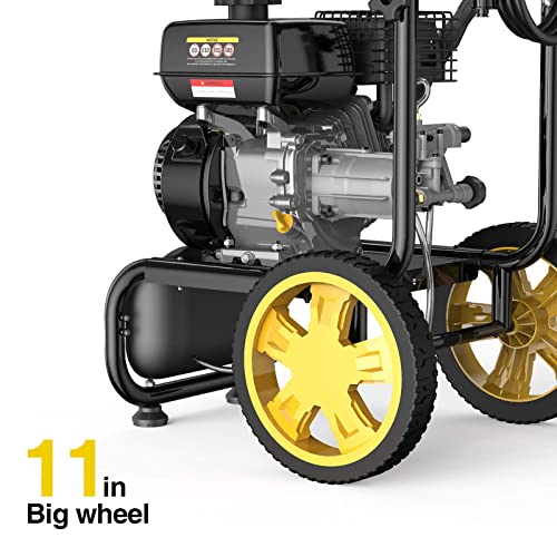 3200 PSI Gas Pressure Washer, 209CC &2.4GPM&7HP Power Washer, 25Ft Hose&Soap Container, Nozzles, Great for siding, driveways, Houses, Cars, RVs.GSW01A - Thumbnail 2