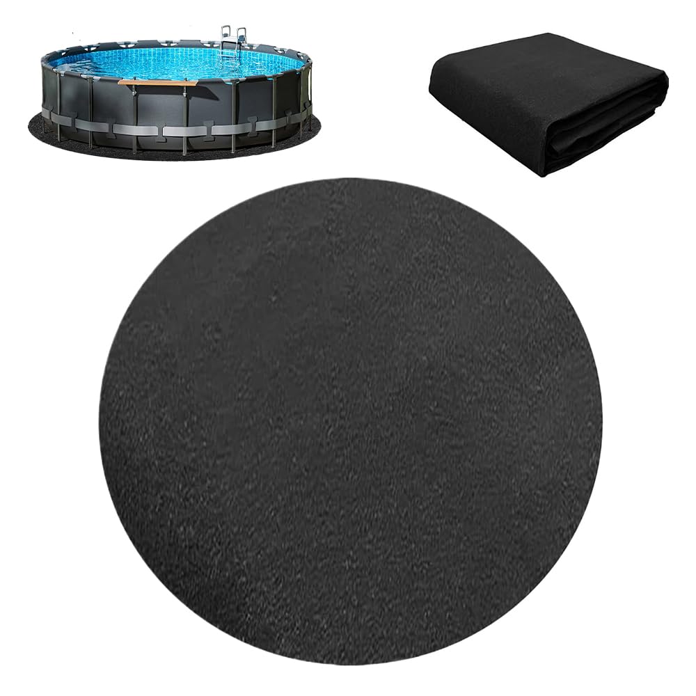 Pool Unterlage Outdoor, 305 cm Pool Unterlegmatte, Pool Bodenplane Runden, Faltbarer Bodenschutzmatte Pool, Wasserabsorbierende Filzmatte, Poolmatten Schutzboden für Easy Set & Frame Pools
