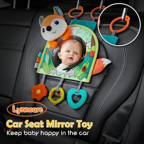 image for Lynncare Car Seat Toy, Baby Car Mirror Toy for Rear Facing, Travel Bab