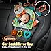 Lynncare Car Seat Toy, Baby Car Mirror Toy for Rear Facing, Travel Baby Activity Center with Hanging Engaging Toys for Infants Babies 0-6-12-18 Months Boy Girl