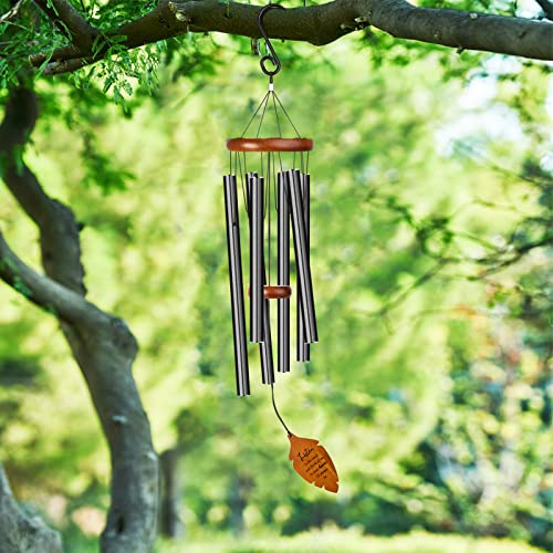 Kingtto Outdoors Wind Chimes Sympathy Memorial For Loss Of Loved One - Soothing Melodic Tones. Bamboo And Aluminum Chime Great As A Gift For Your Patio Porch Garden And Backyard (34.6" Black) #TOP6