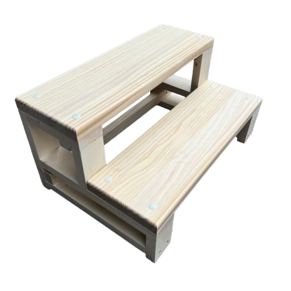 スモール ベッドサイド 脚立ステップスツール 2段 踏み台 木材 スモール ベッドサイド 脚立ステップスツール 2段 踏み台 木材 子ども