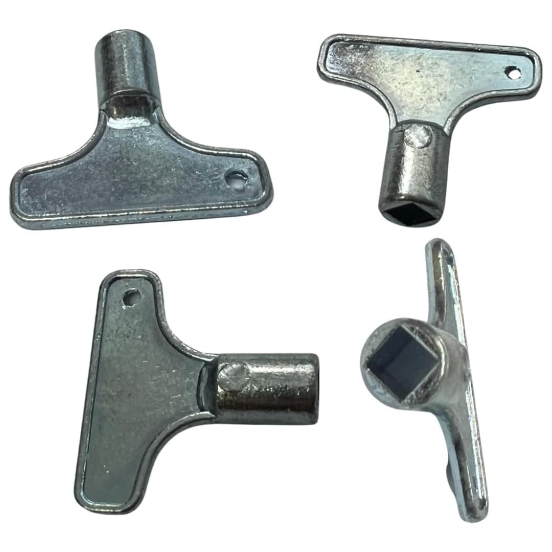 Citystores Chrome Citystores® 2 Pack Alloy Radiator Bleed Key Durable Utility Key For Bleeding Radiators & Opening Electric Meter Cabinets Multi-Purpose Metal Service Keys